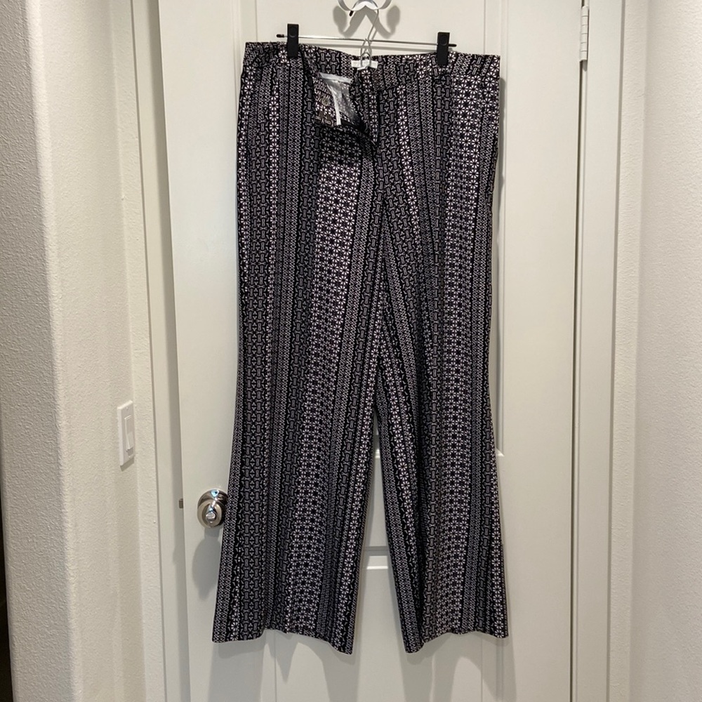Navy and White Palazzo Pants
